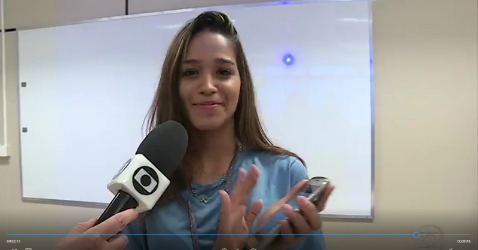 Larissa Giovana, aluna de escola pública e trabalhadora da Assprom no TCEMG